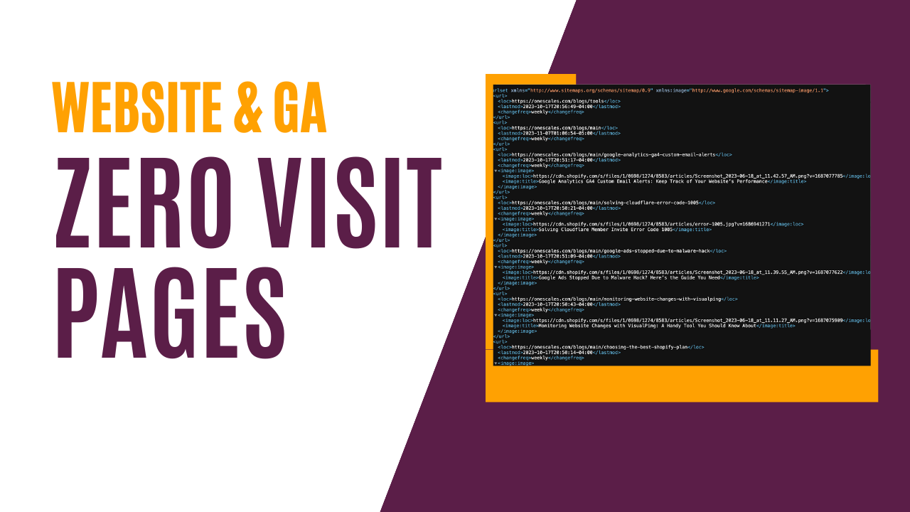 Identify Site Pages With 0 Visits - Google Analytics & Sheets