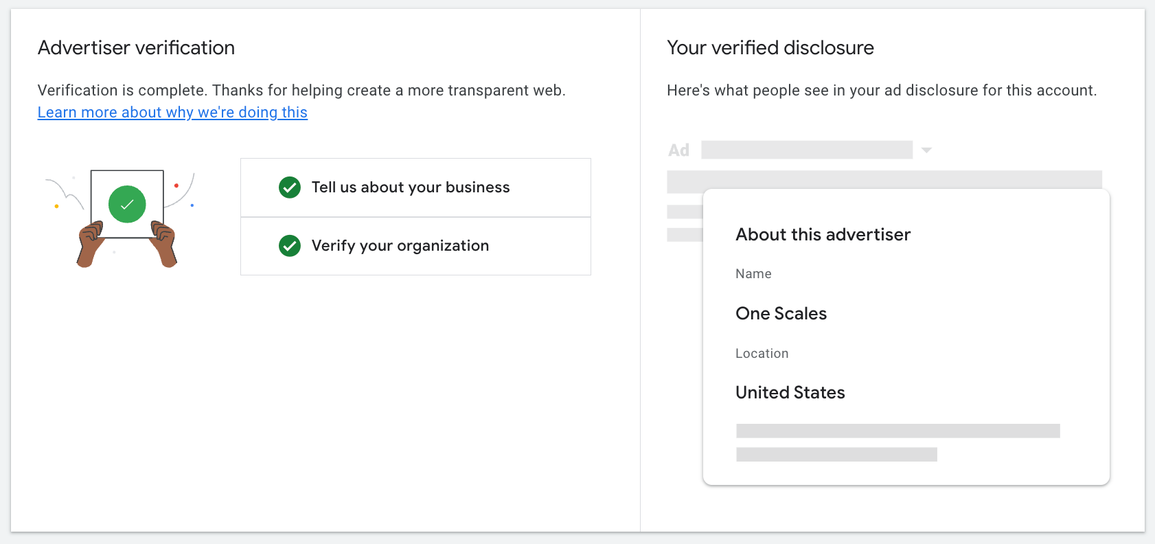 Advertiser Verification Walkthrough on Google Ads