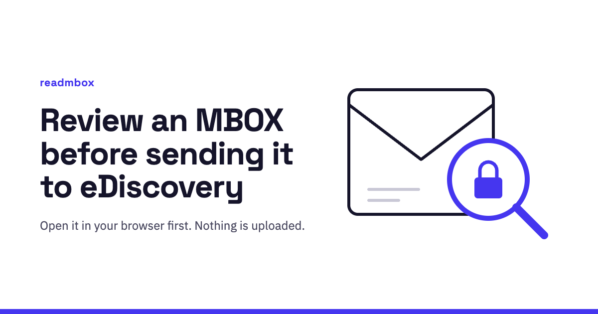 Review an MBOX Before Sending It to eDiscovery