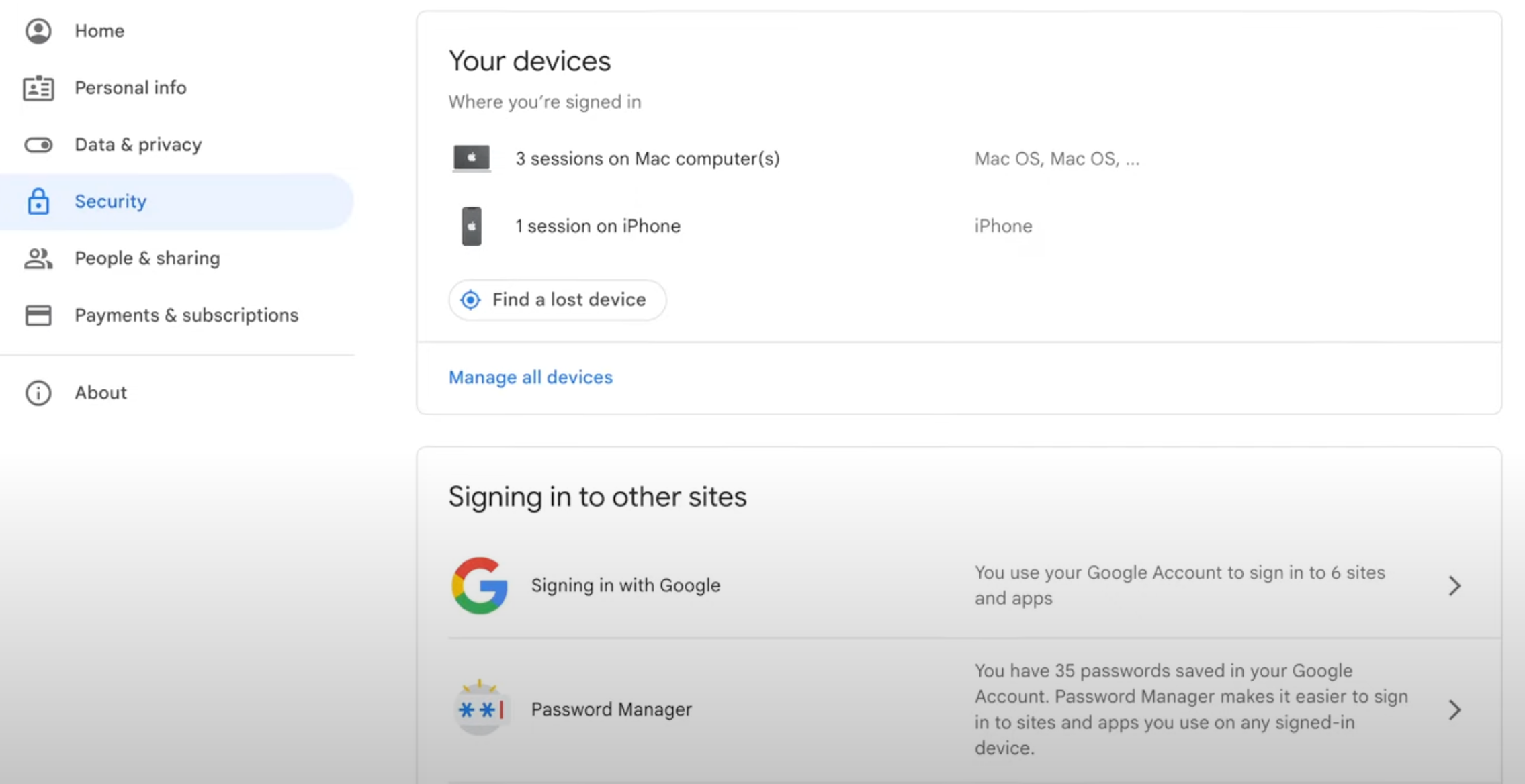 Security & Privacy Tip - Review Your Login with Google Accounts