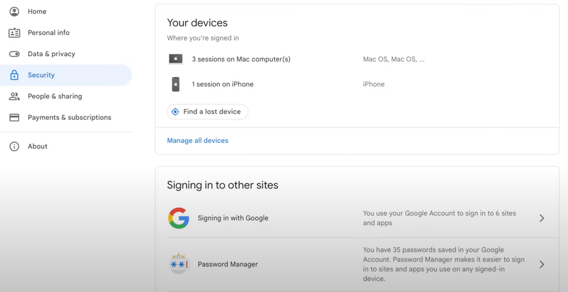 Security & Privacy Tip - Review Your Login with Google Accounts