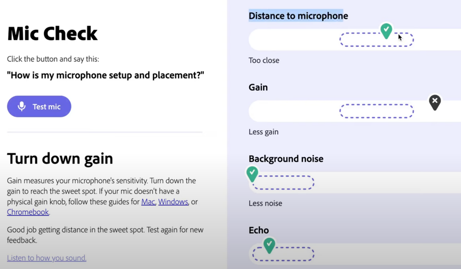 Testing Out the Adobe Podcast Microphone Check Tool