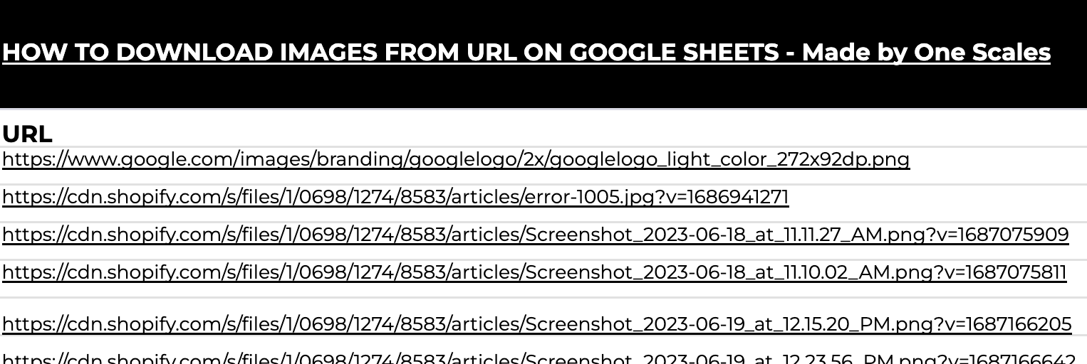 How To Download Files From Google Sheet URL