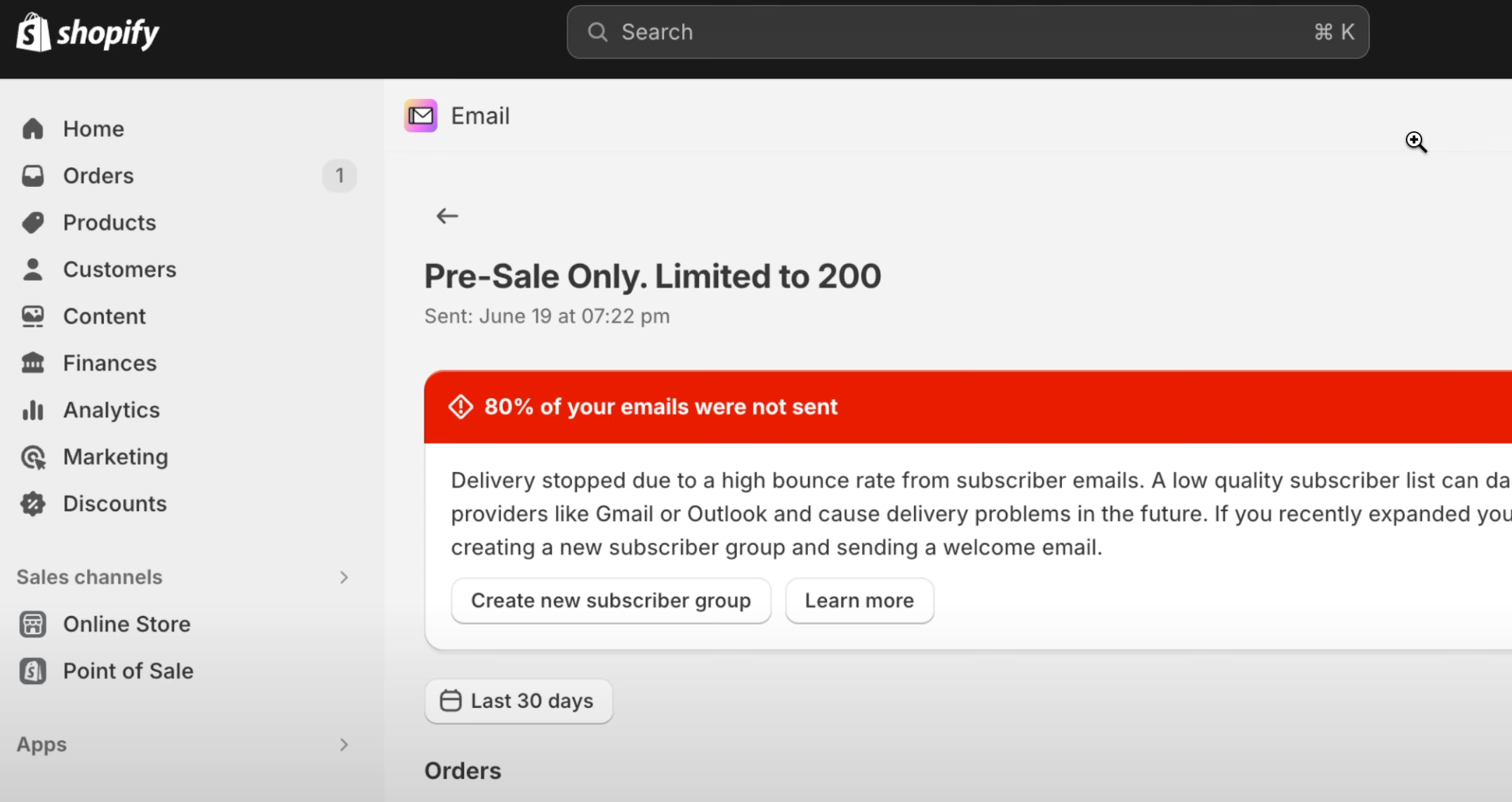 Shopify Error Explained: 80% Percent Of Your Emails Were Not Sent