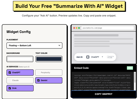 Summarize with AI — A Free Widget for Your Website