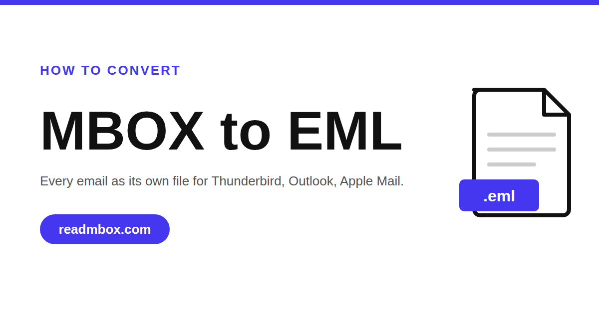 How to Convert MBOX to EML