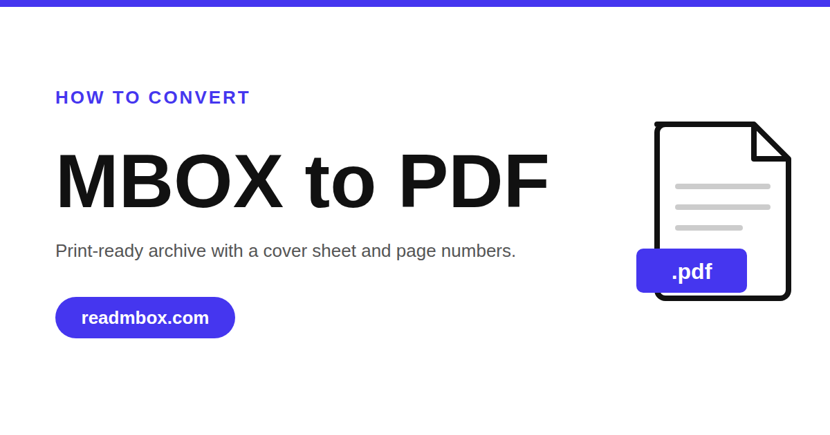 How to Convert MBOX to PDF